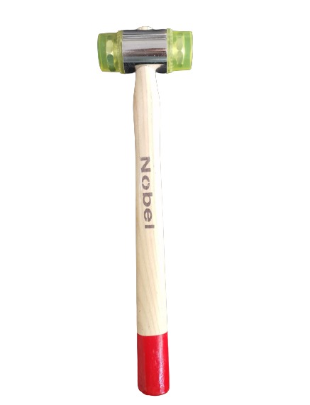 Maillet Carreleur SOFOP - Caoutchouc Dur 75 Shores, Manche Bois - 65 Mm - Pour Pose De Carrelage